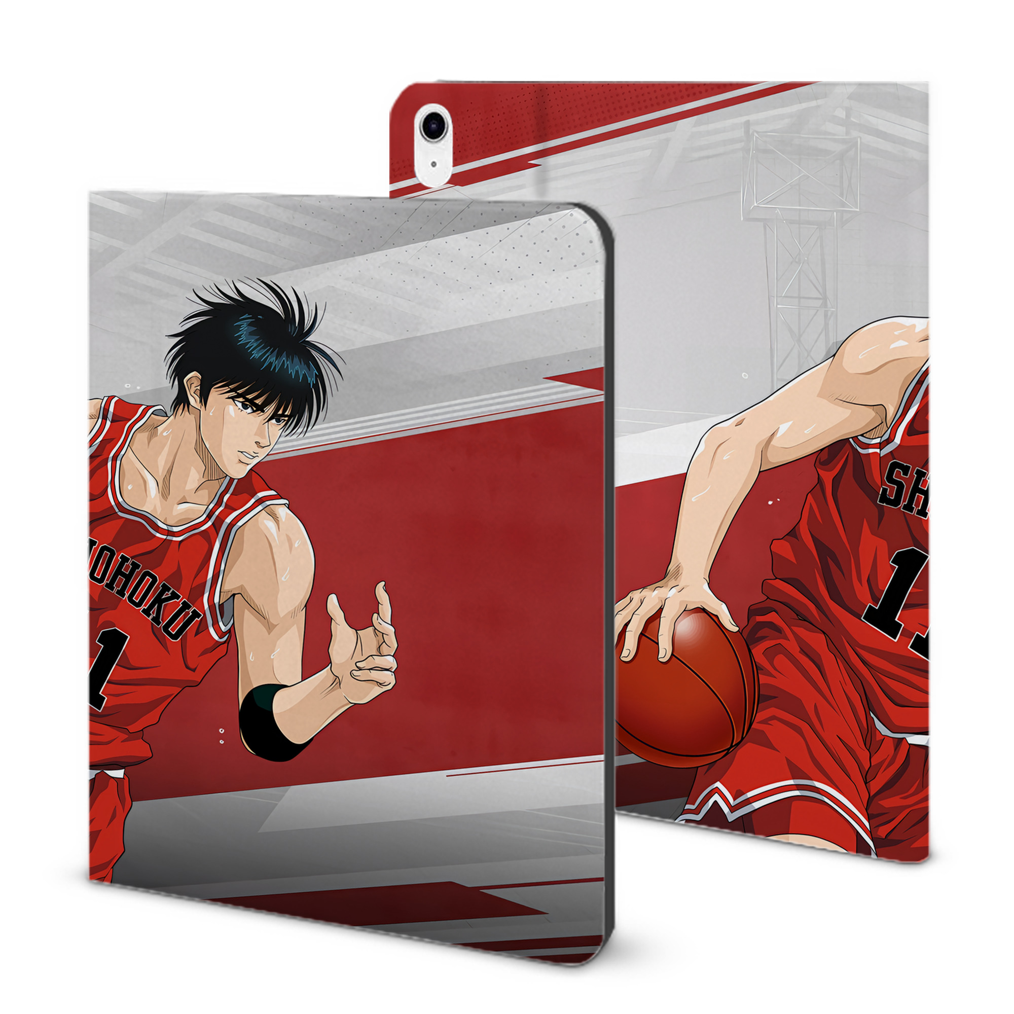 （画像用） SLAM DUNK／スラムダンク IPad ケース ブック型 PUレザー TPU 耐衝撃 軽量 薄型 ペン収納なし 全面保護 IPad 各モデル対応